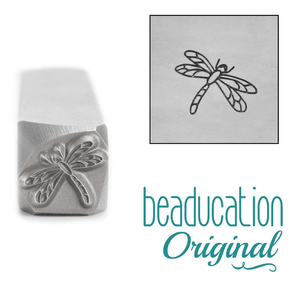 Metal Stamping Tools Dragonfly Metal Design Stamp, 8.2mm - Beaducation Original